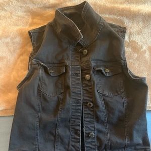 Black Denim Vest